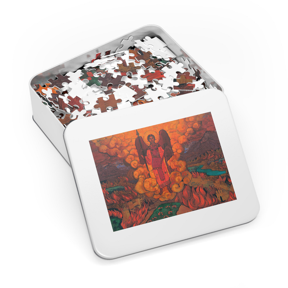 a puzzle in a tin